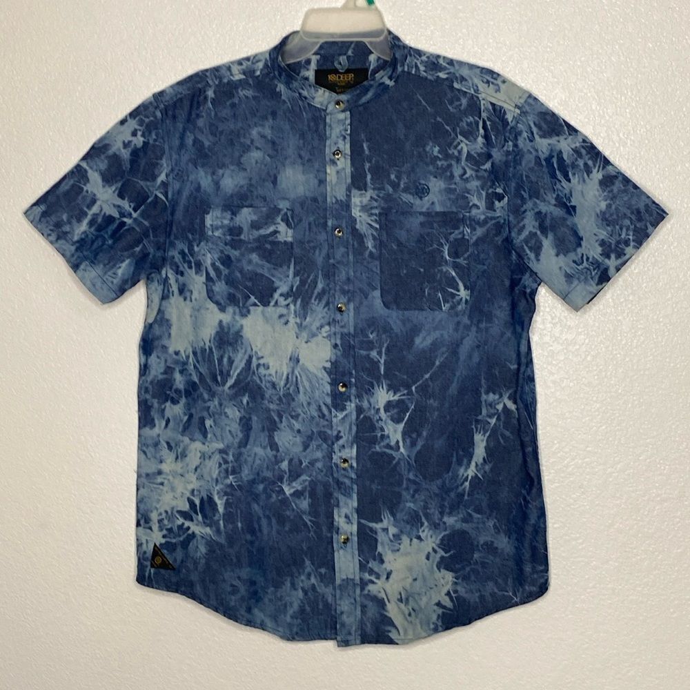 10.DEEP Men’s Tubes Bleach Dye Short Sleeves Shirt Size M